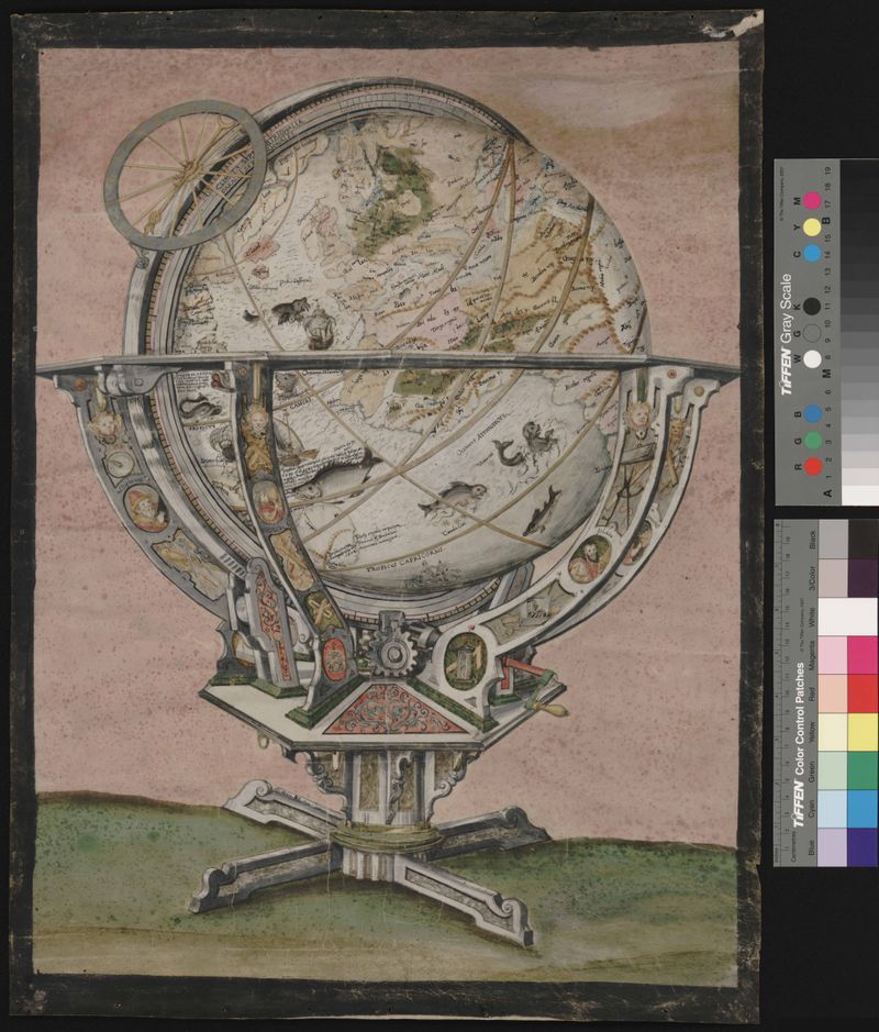 Abbild des St.Galler Globus, 1592/1595 (Bild: Zentralbibliothek Zürich)
