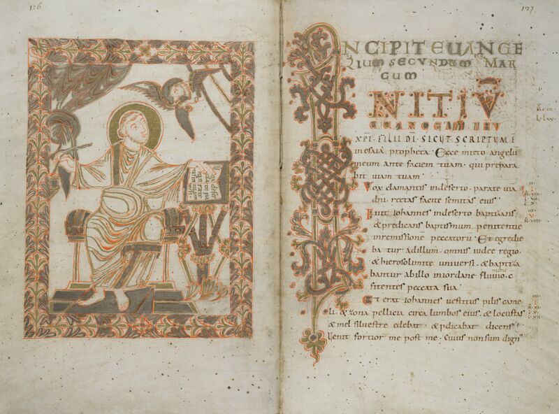 Evangeliar, 10. Jahrhundert (Stiftsbibliothek Einsiedeln, Codex 17 (405), S. 126)