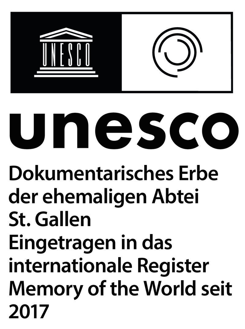 unseco – Dokumentarisches Erbe der ehemaligen Abtei St. Gallen – Eingetragen in das internationale Register Memory of the World seit 2017